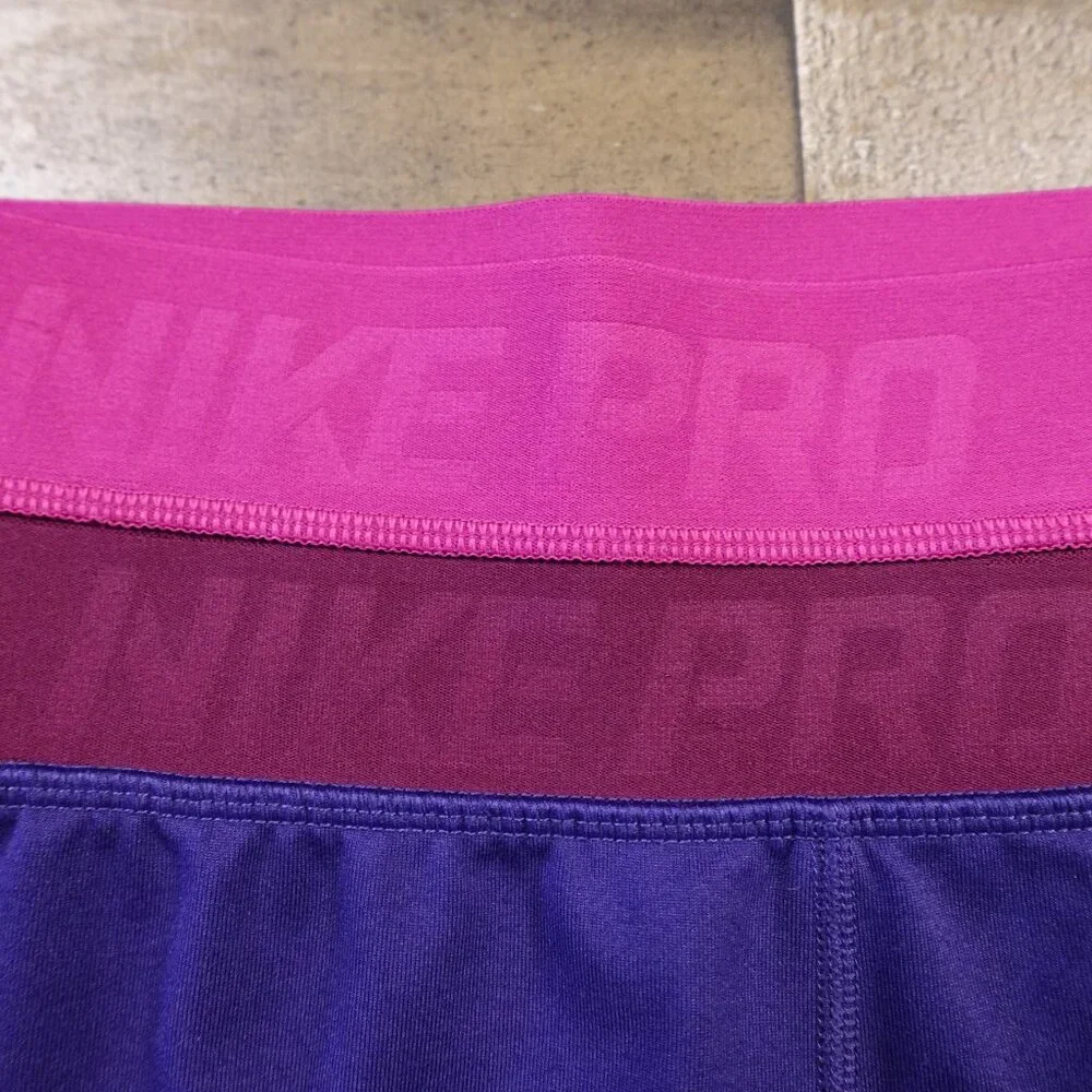 Nike Pro Dri-Fit‎ Leggings Women’s Medium Purple Pink Athletic Training Tights